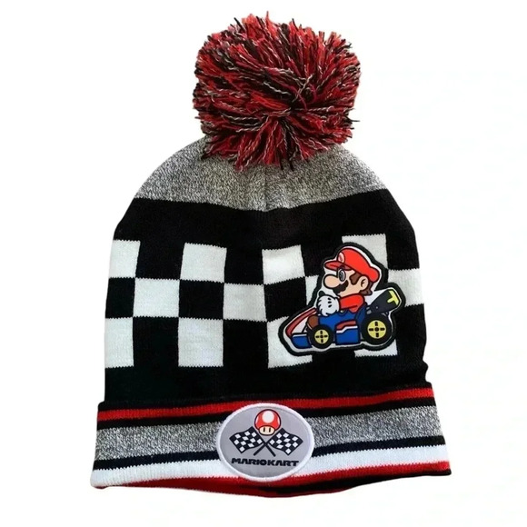 Mario Kart Nintendo Youth Beanie w/ PomPom - Picture 1 of 6